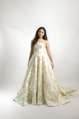 Strapless Victorian Wedding Gown
