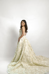 Strapless Victorian Wedding Gown