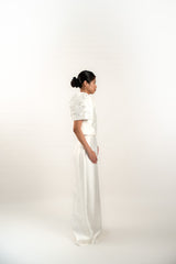 Custom Satin Filipiniana Top and Straight Skirt