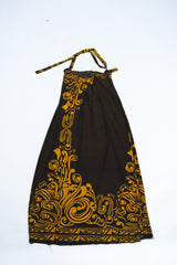 Printed Beaded Halter Maxi Dress
