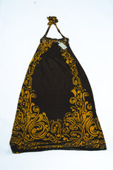 Printed Beaded Halter Maxi Dress