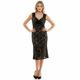 Stretch Lace Bodycon Sleeveless Maxi Dress