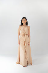 Champagne Gown with Rose