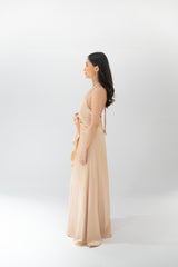 Champagne Gown with Rose