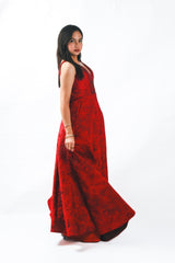 Brocade A-line Gown