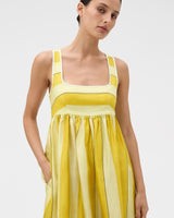 Slub Silk Striple Sundress