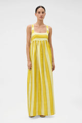 Slub Silk Striple Sundress