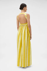 Slub Silk Striple Sundress