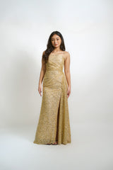 Custom Gold Sequin Dress