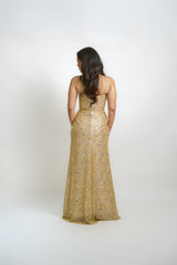 Custom Gold Sequin Dress