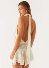Cream Willow Chiffon Mini Dress