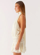 Cream Willow Chiffon Mini Dress