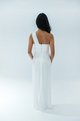 White One Shoulder Gown