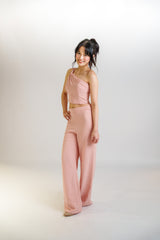 Blush Pink One Shoulder Top and Pants Set