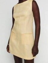 Citron Linen Dress