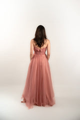 Strapless Tulle A-Line Gown