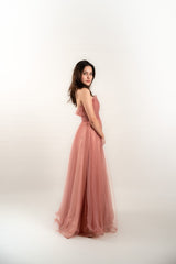 Strapless Tulle A-Line Gown