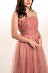 Strapless Tulle A-Line Gown