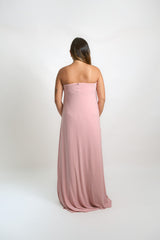Relaxed Fit Strapless Maternity Evening Gown