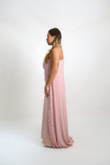 Relaxed Fit Strapless Maternity Evening Gown