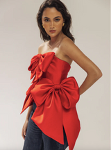 Red Simone Top