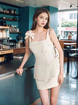 Valerie Top and Skirt Set with Bow Details