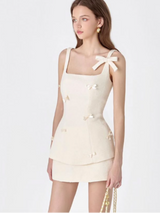 Valerie Top and Skirt Set with Bow Details