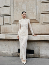 Lace Long-Sleeve Gown
