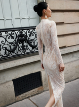 Lace Long-Sleeve Gown