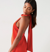 Open Back Halter Neck Dress