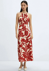 Printed Cut-Out Dress