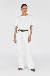 Alexa Off White Straight Cropped Jean