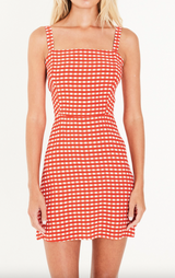 Ishia Gingham Tie Back Dress