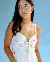 Crayon Pattern Chiffon Mini Dress