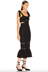 Affair Tie-Strap Midi Dress