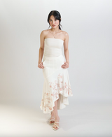 Asymmetrical Floral Midi Skirt