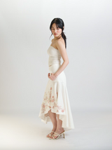 Asymmetrical Floral Midi Skirt