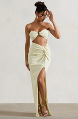 Strapless Cutout Ring Maxi Dress