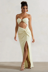 Strapless Cutout Ring Maxi Dress