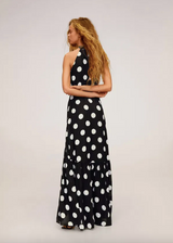 Halter Neck Polka-Dot Dress