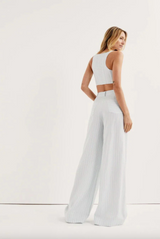 Striped Hook and Eye Crop top