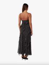 Poppy Ruffle Polka Dot Maxi Dress