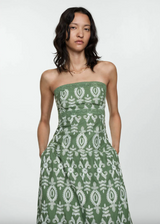 Strapless Embroidered Dress