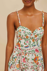 Cropped Tropical Floral Romper