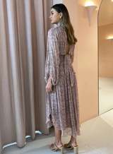 Paulette Long Sleeve Open Back Midi Dress