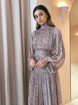 Paulette Long Sleeve Open Back Midi Dress
