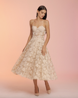 Custom Strapless Embroidered Gown