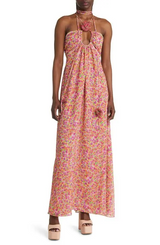 Floral Low Back Maxi Dress