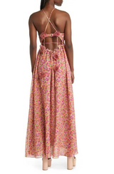 Floral Low Back Maxi Dress
