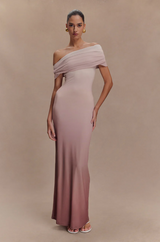 Cassandra Off Shoulder Slinky Maxi Dress